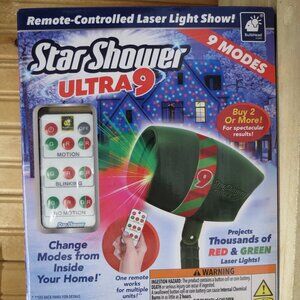 Star Shower Ultra 9 Remote Controlled Lazer Light Show Green and Red